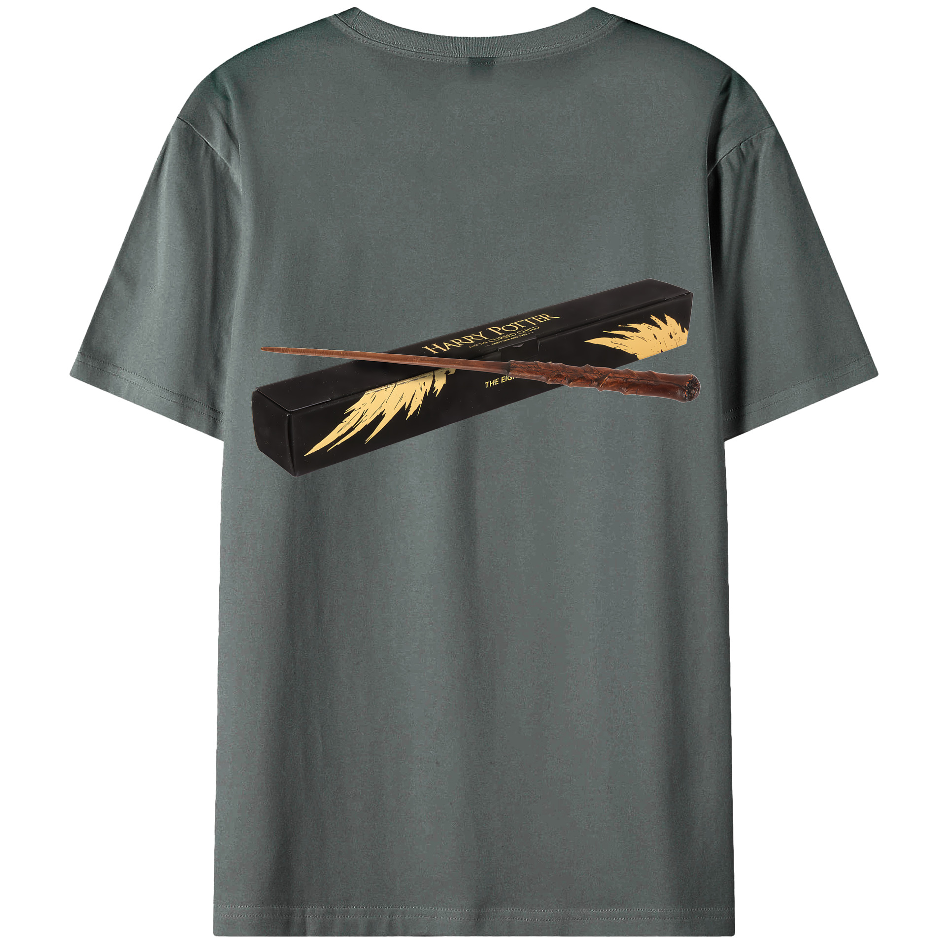（画像用） Harry Potter ハリー・ポッターシリーズ 綿100％ メンズ半袖Tシャツ（バックプリント） 通気性